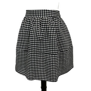 Express Skirt size 4 Black White Polka Dots Above Knee Pleated College Disney